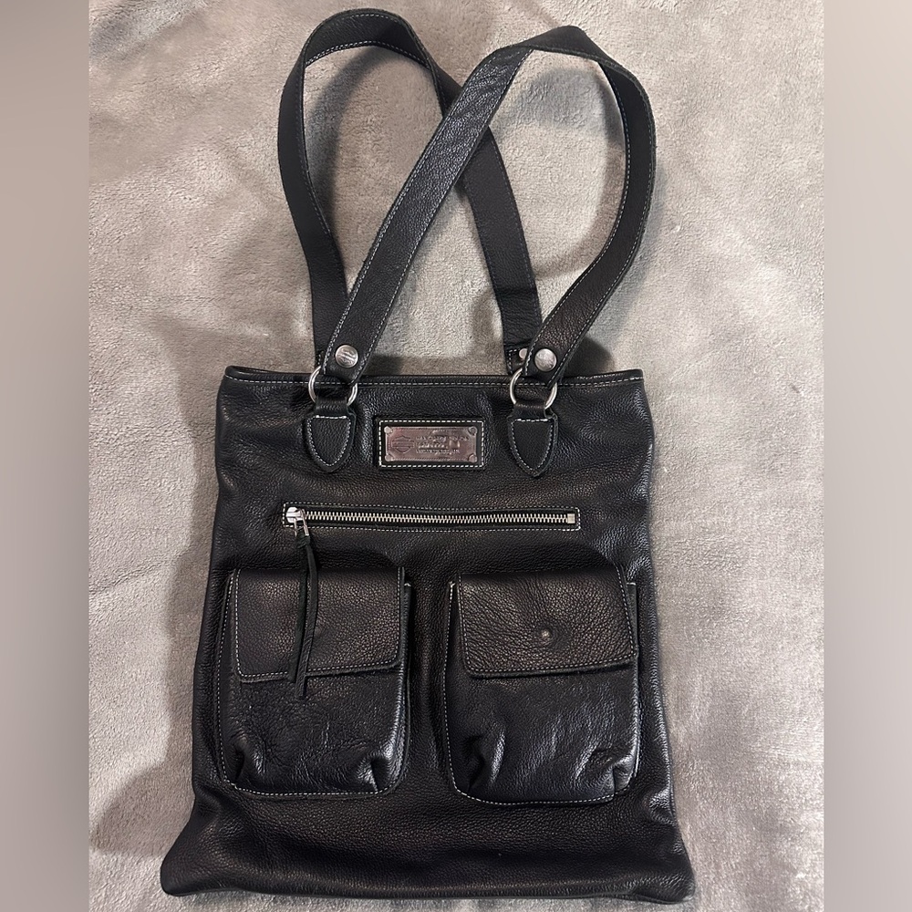 Harley-Davidson Vintage Black Leather Bag